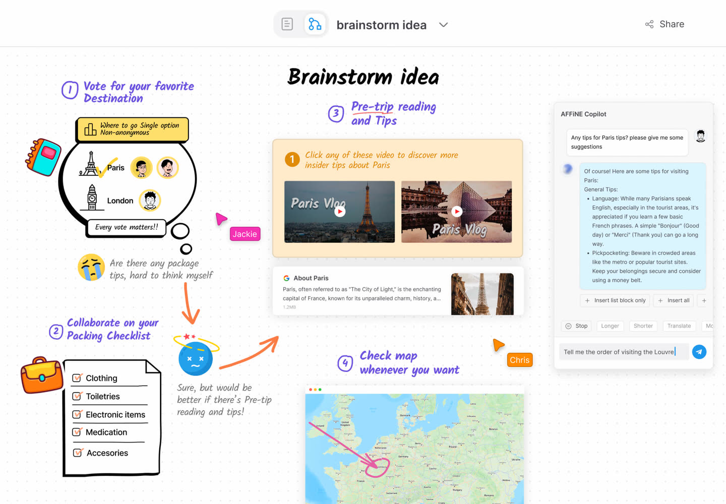 Edgeless whiteboard: docs, shapes and connectors on an infinite canvas