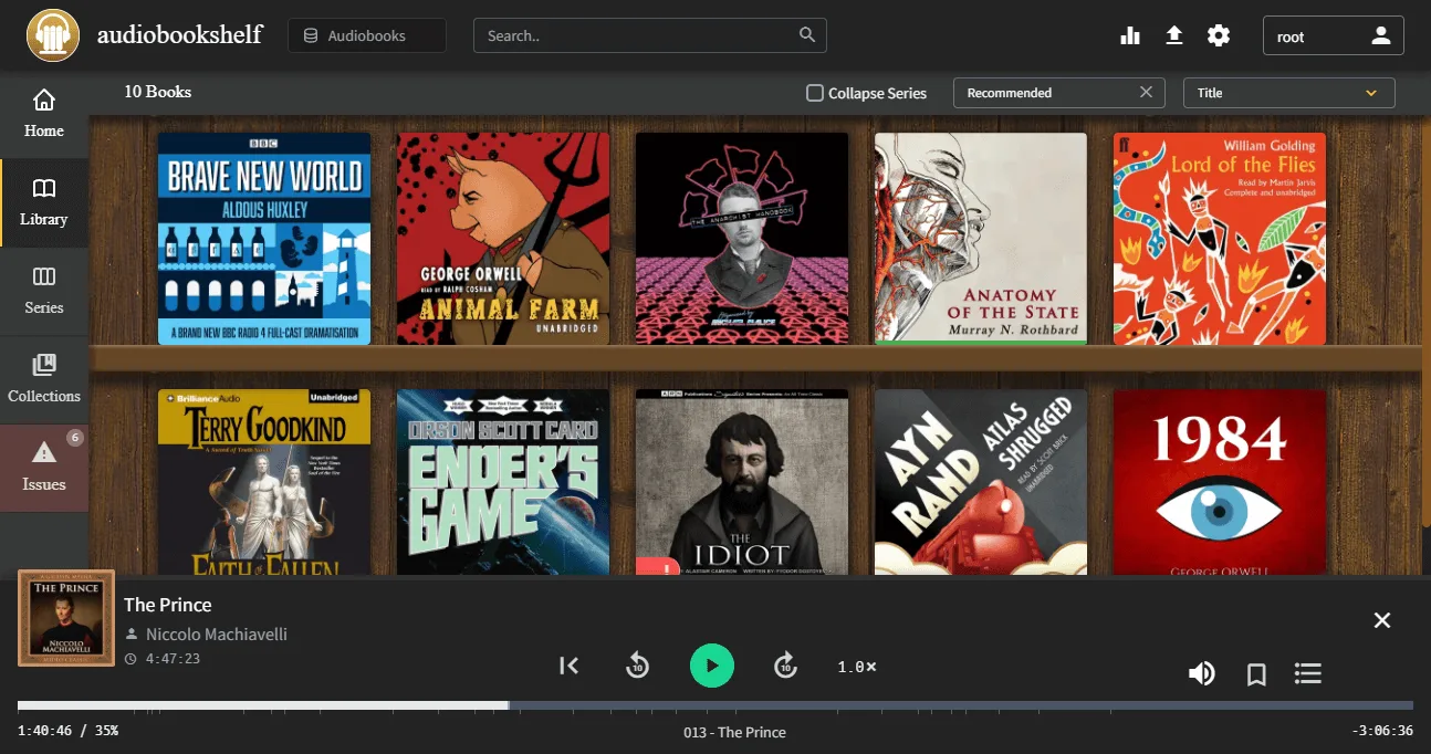 Browse your library and stream any book, anywhere