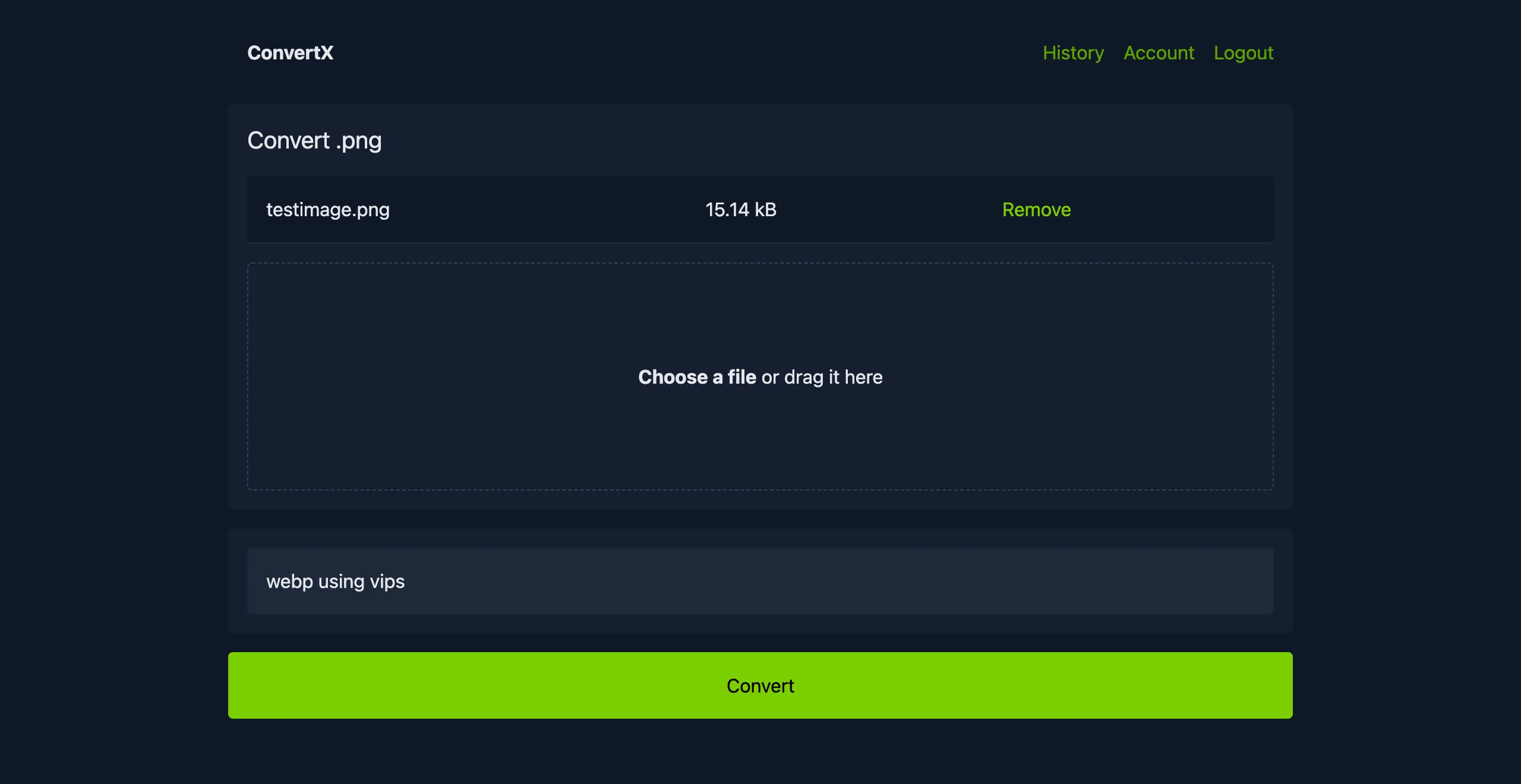 Pick a target format from 1000+ options and convert