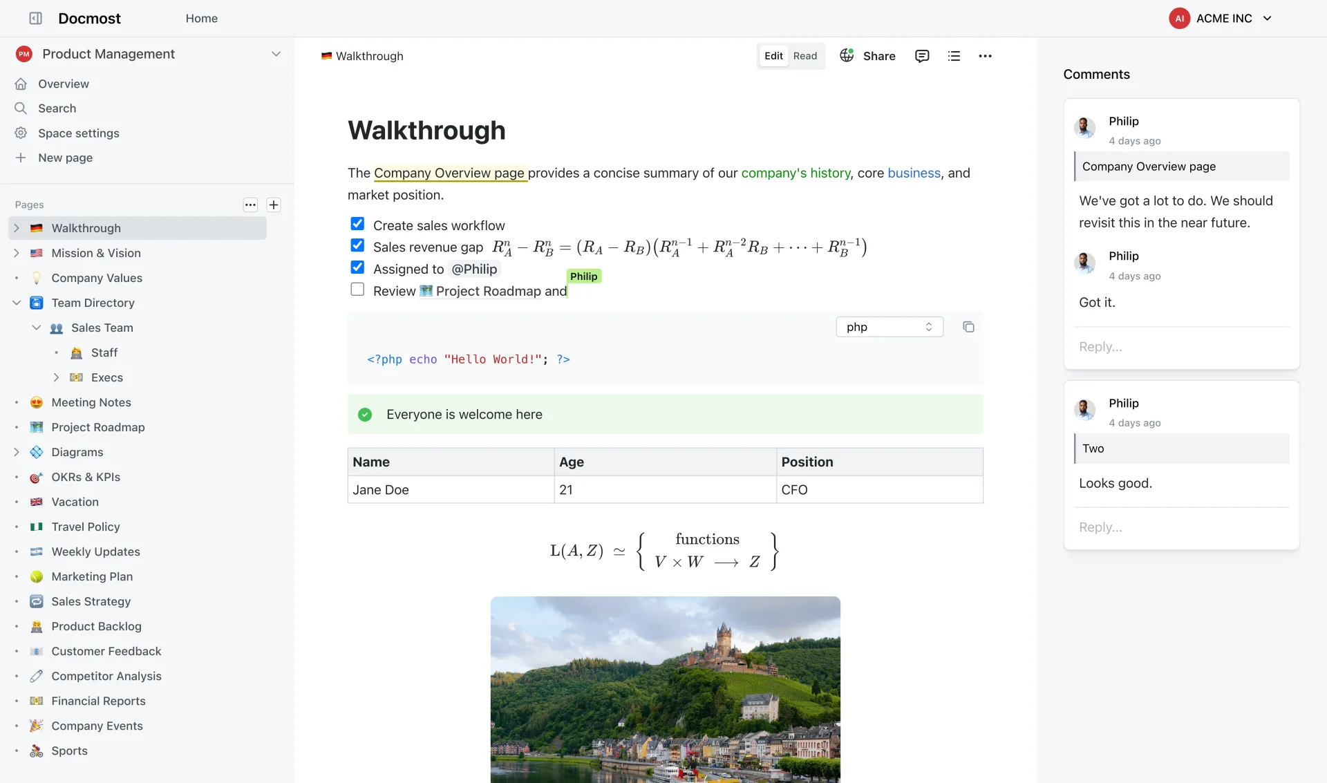 Rich WYSIWYG editor with real-time collaboration