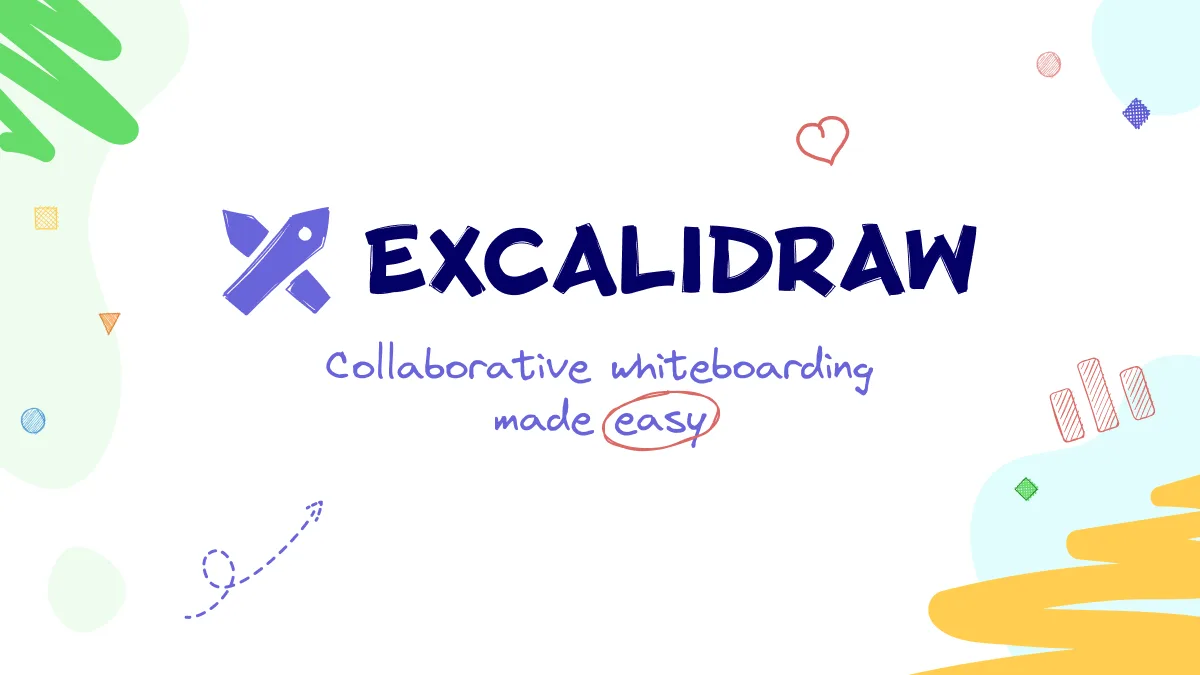 Excalidraw interface showing collaborative drawing tools