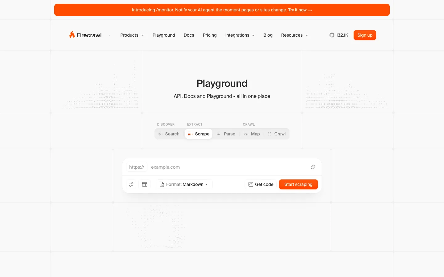Crawl an entire site and stream every page as structured data