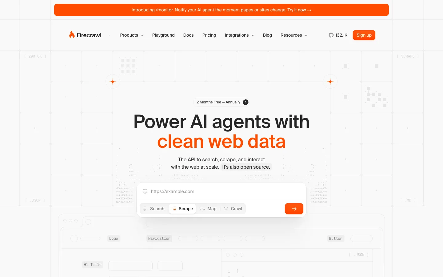Playground: paste a URL and get clean markdown back instantly