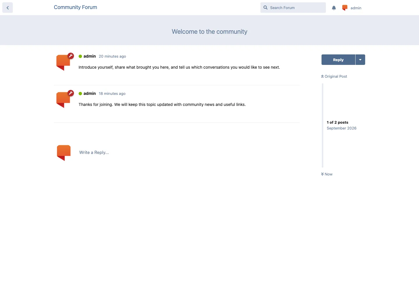 Read a topic and continue the conversation with a reply.