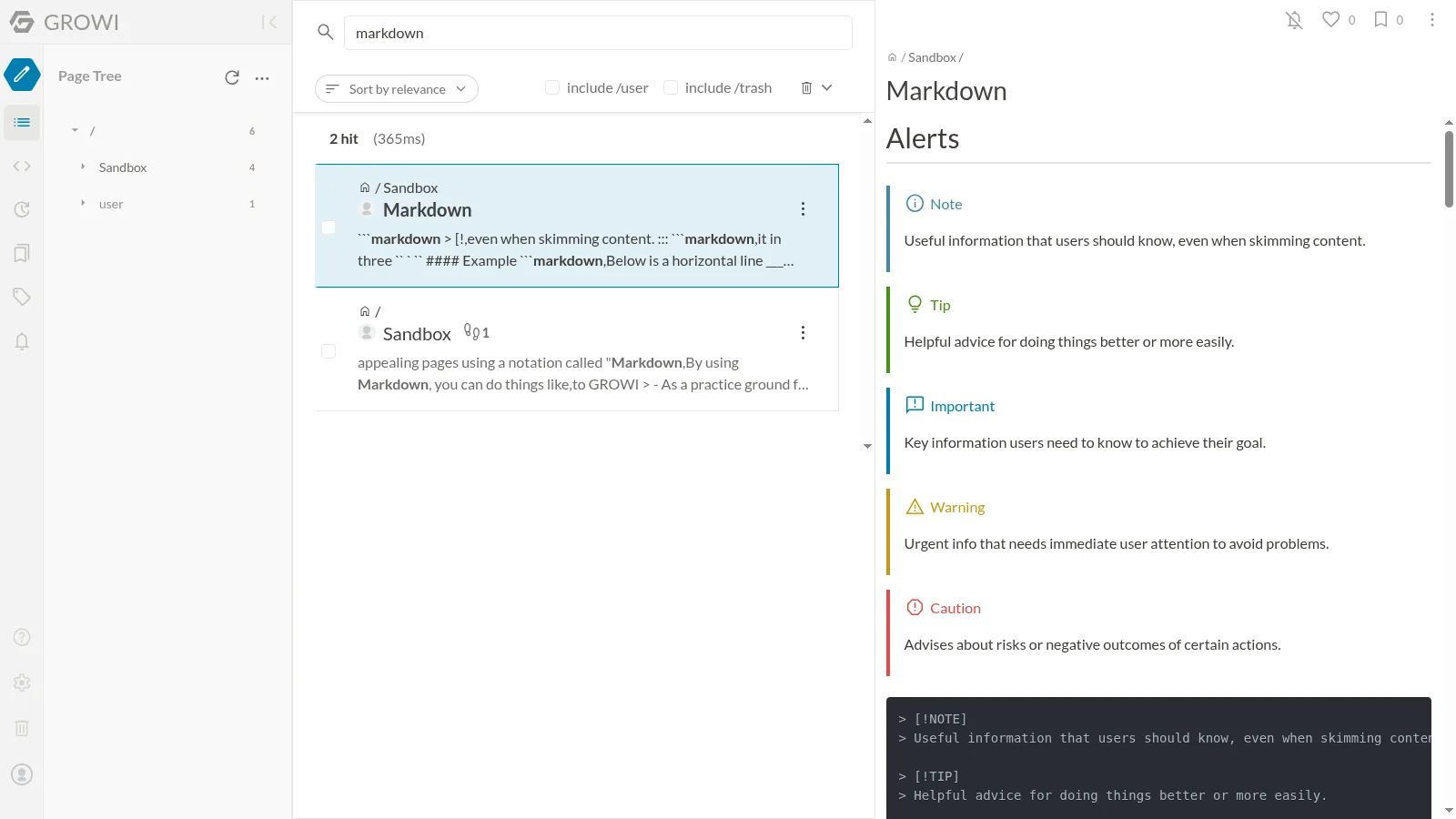 Full-text search with highlighted hits across every page