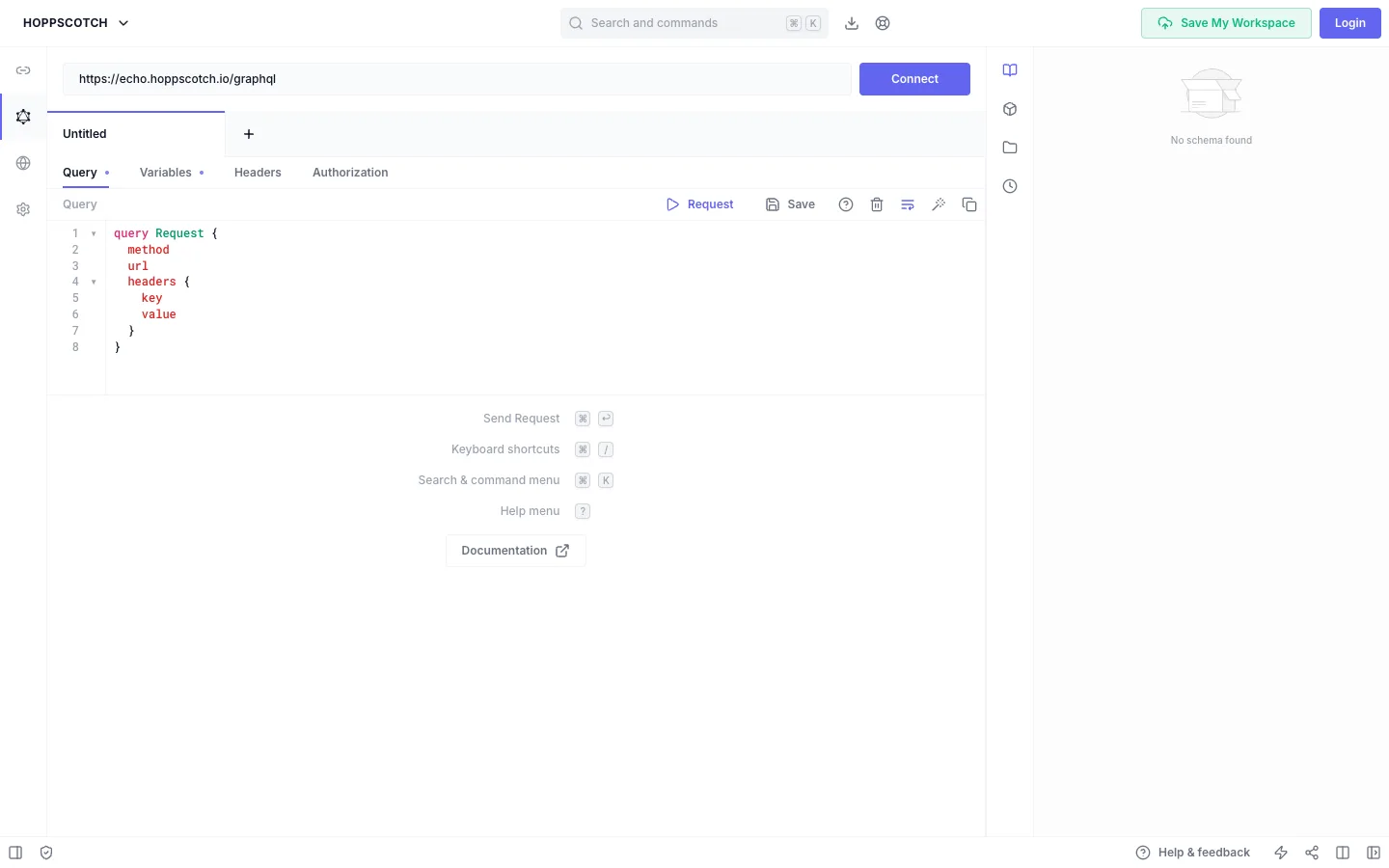 GraphQL client with schema explorer and query editor