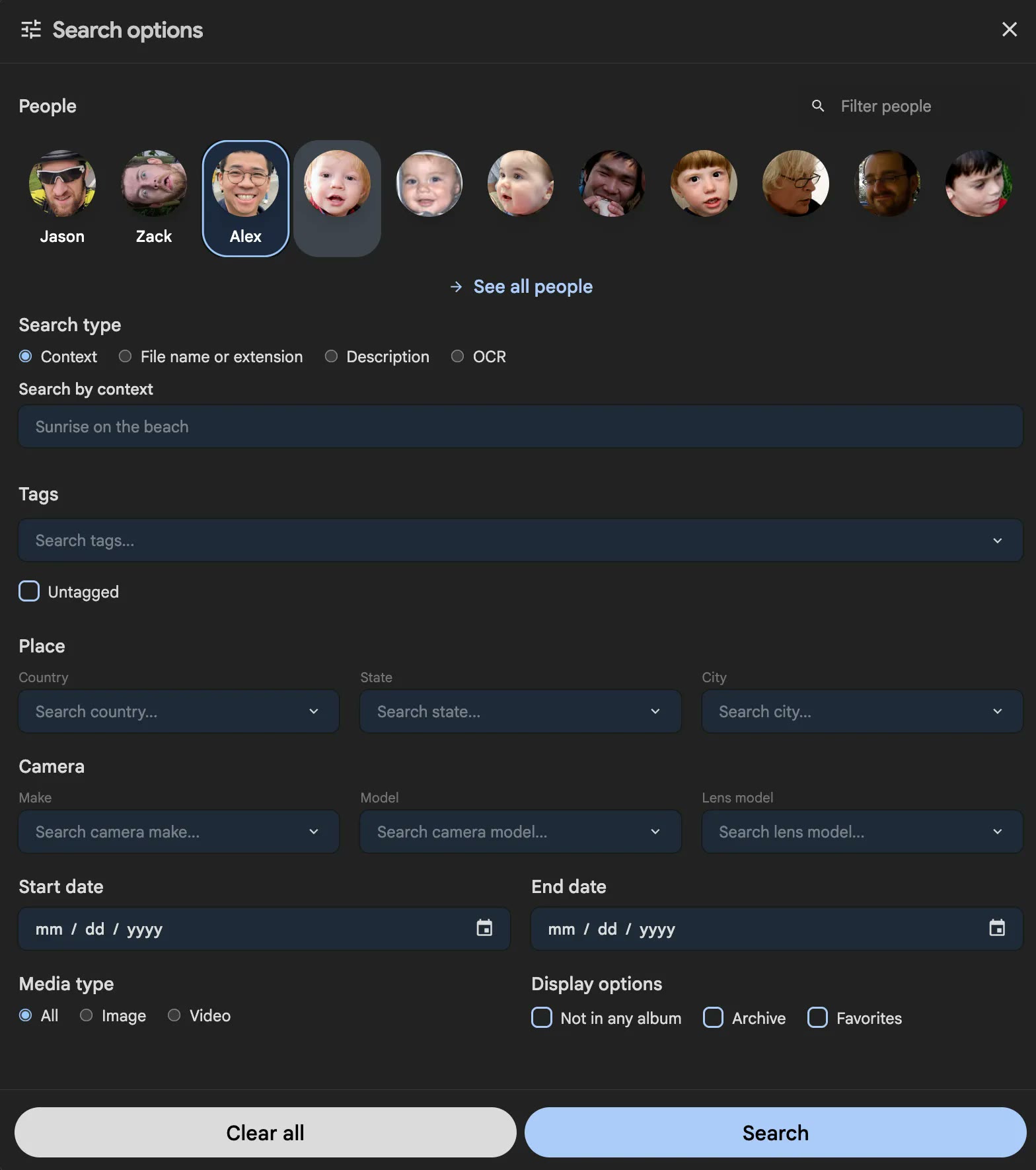 Smart search and face recognition powered by on-device machine learning