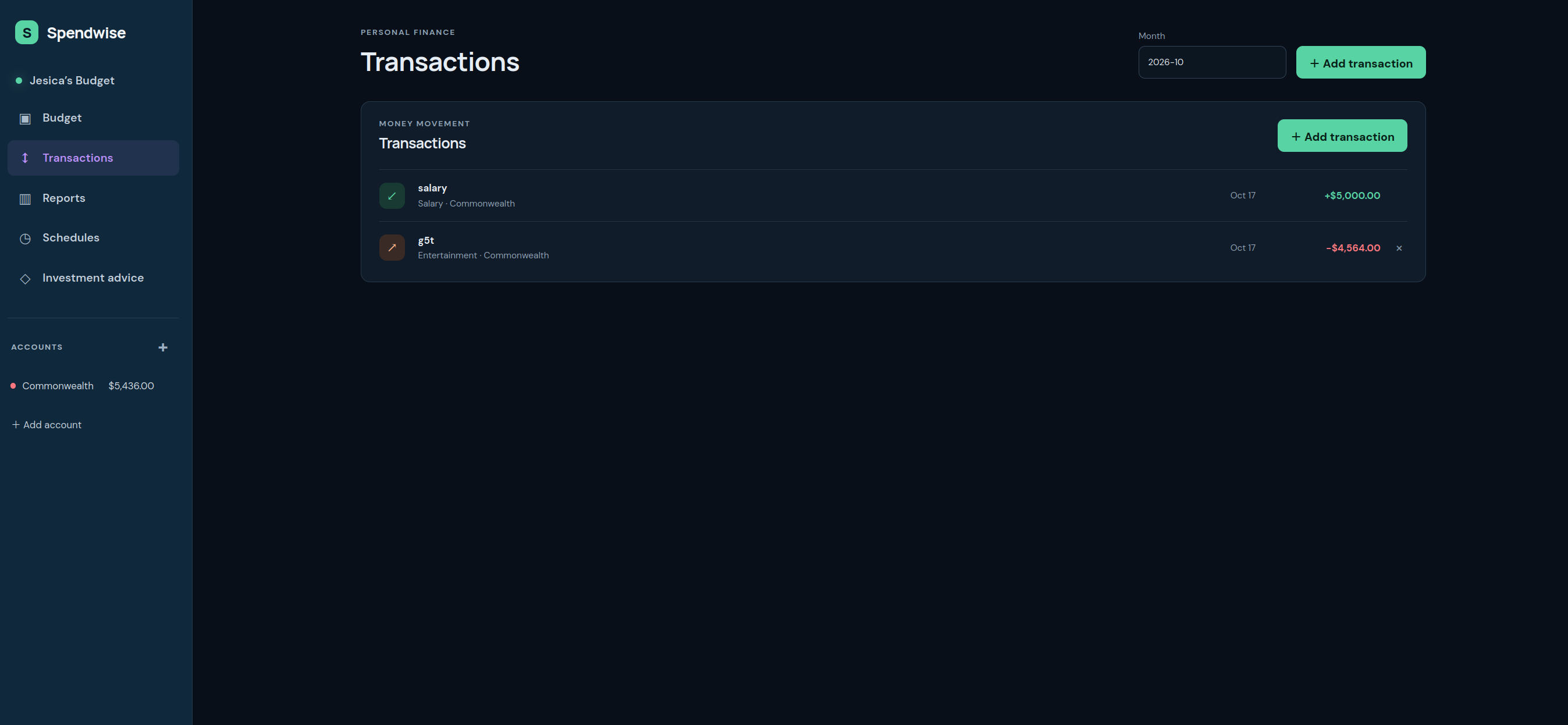 transactions details