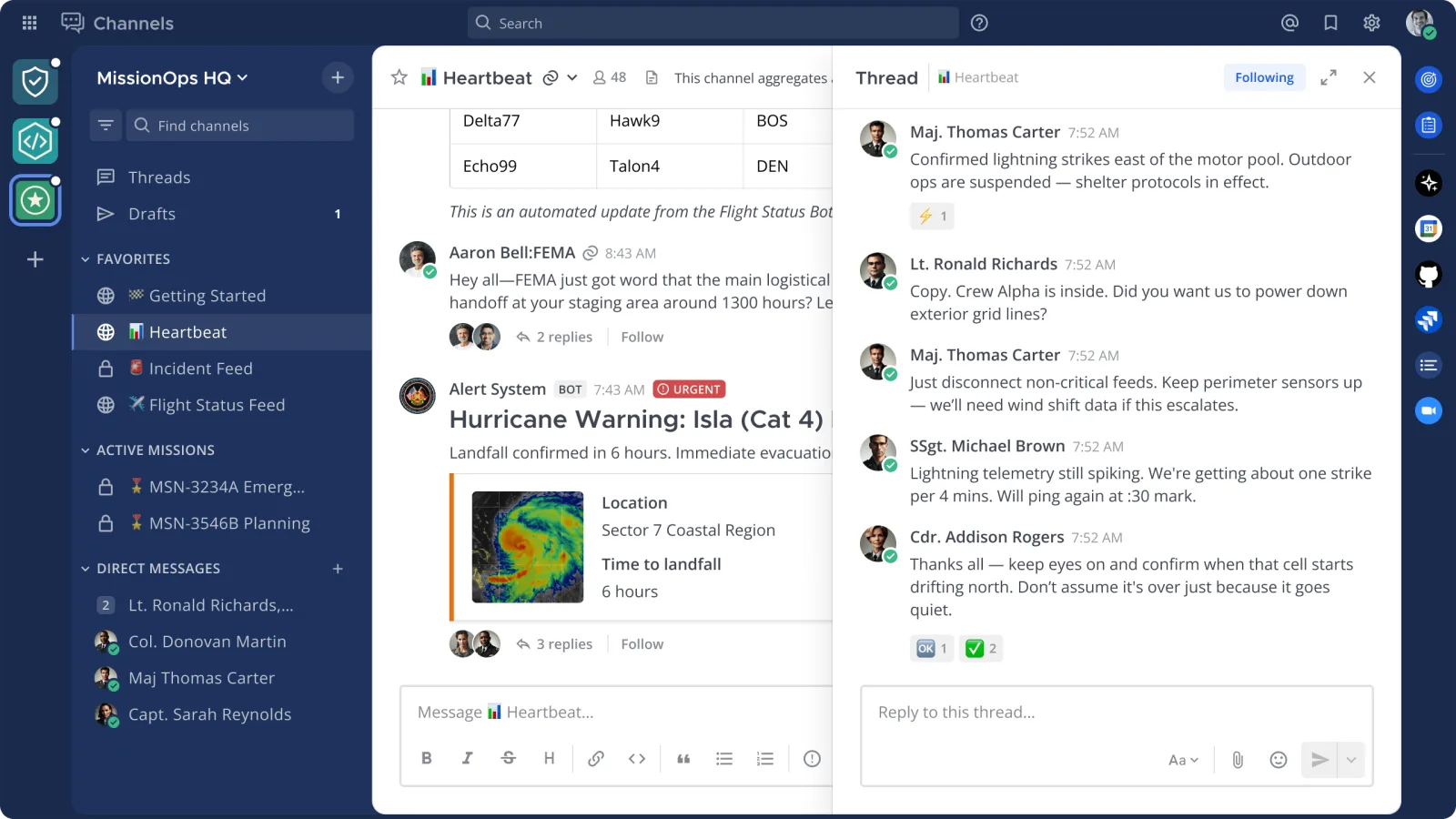 Real-time messaging, threaded conversations, file sharing and integrations in one workspace