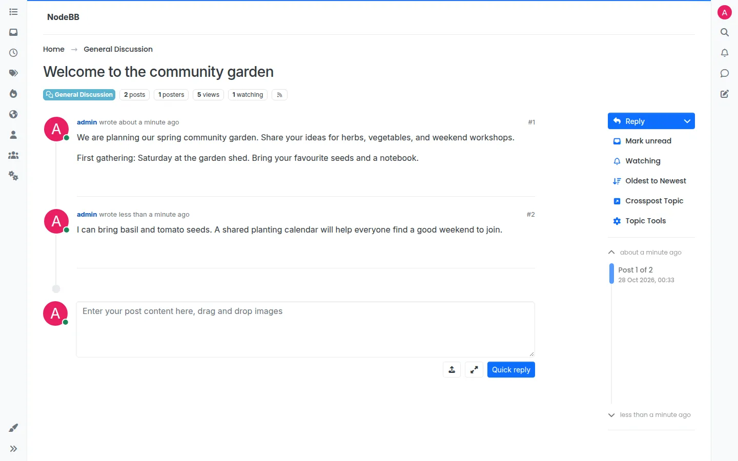 Read and reply to a community discussion.
