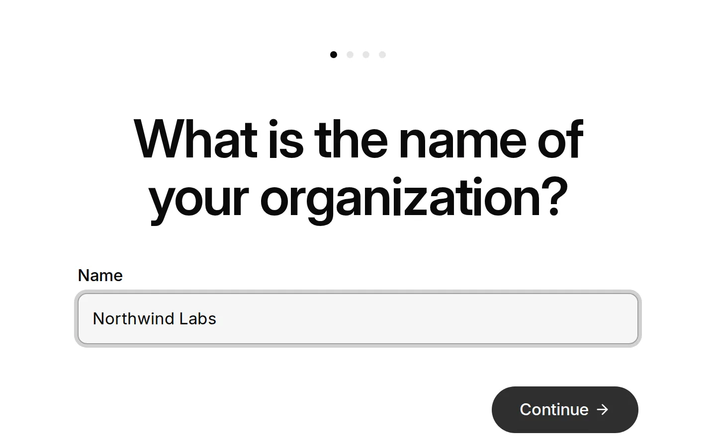 Finish first-run setup to create your company workspace