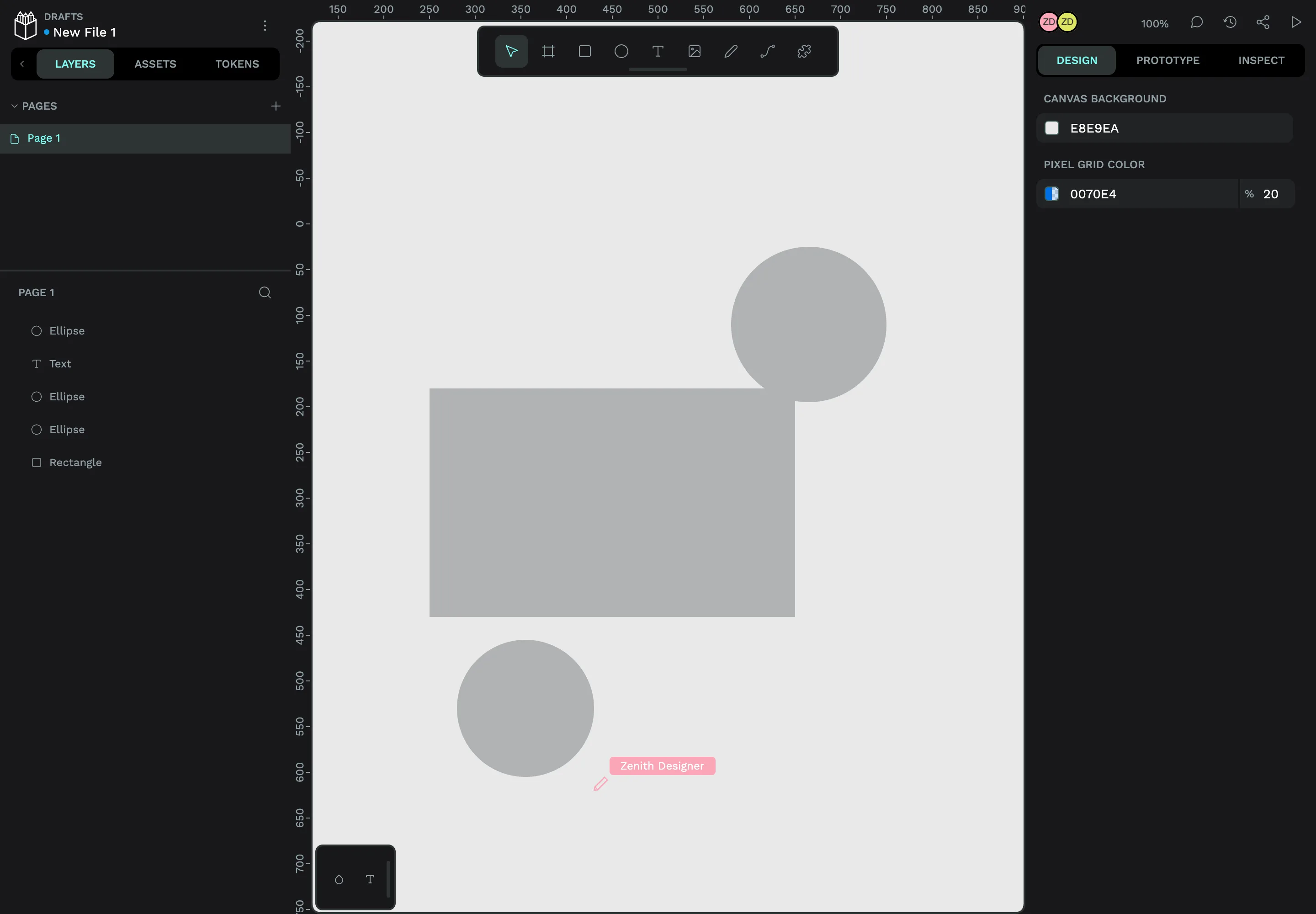 Collaborate on the same design live across independent browser sessions.