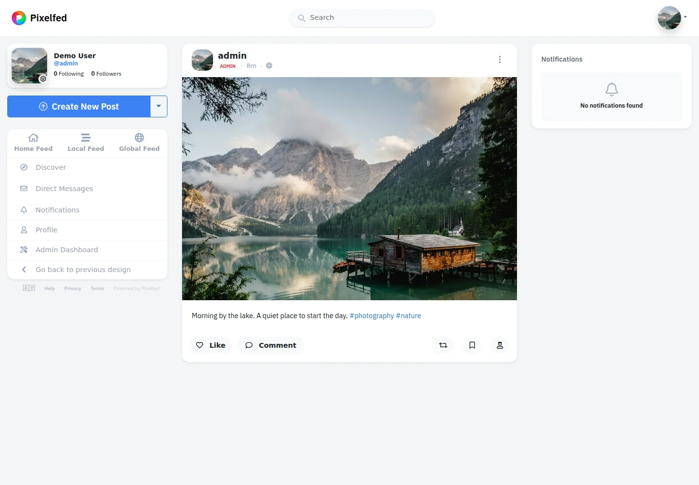 Browse photo posts in your feed.
