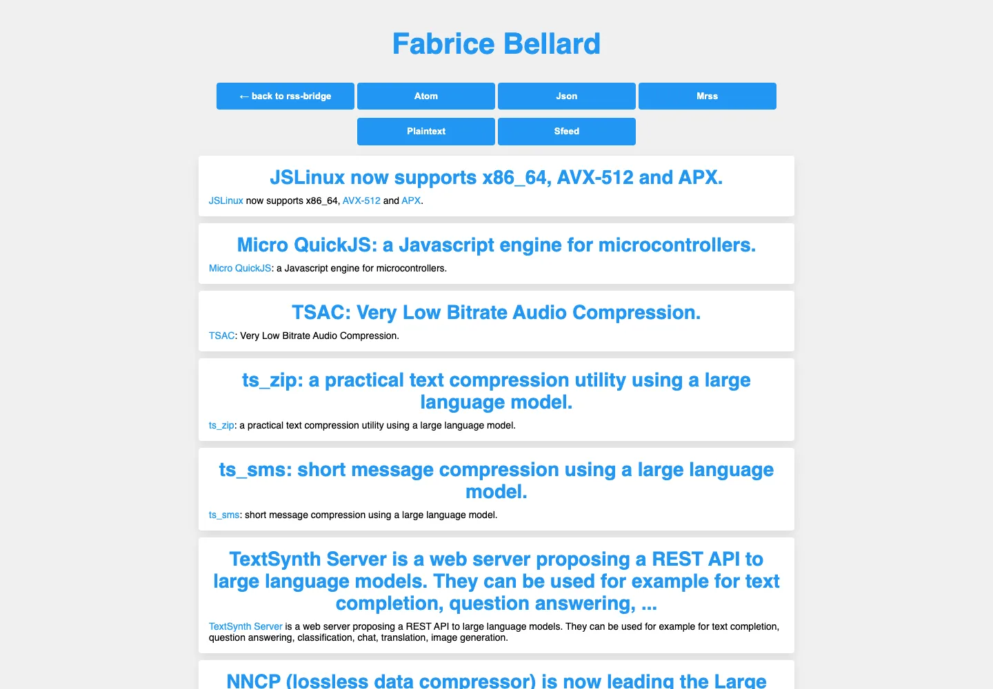 Configure a bridge and generate a private feed URL for your reader