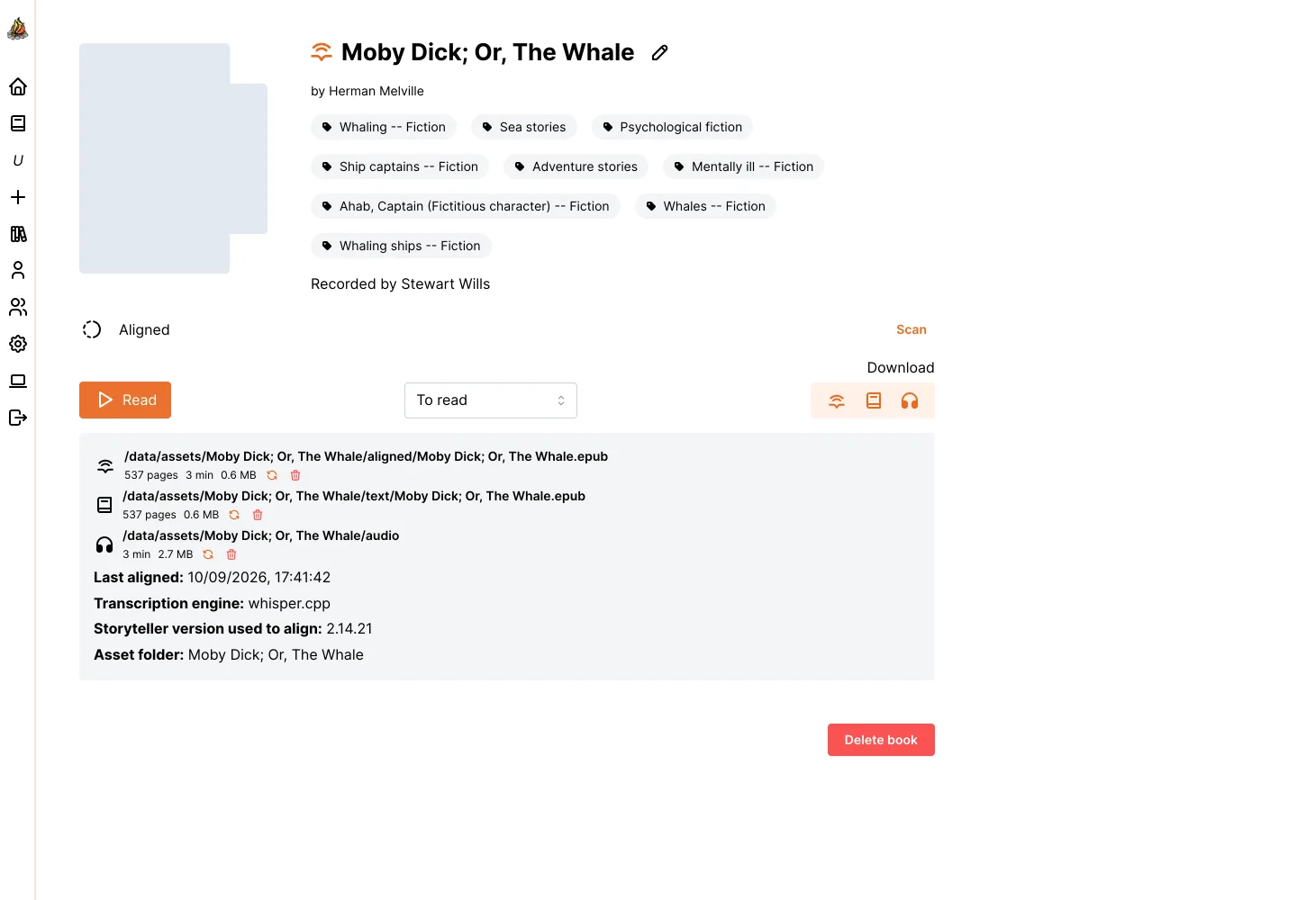 Keep ebooks, audiobooks, and synchronized read-aloud books together in one private library