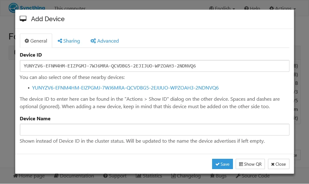 Devices: connect and sync with your other machines peer-to-peer