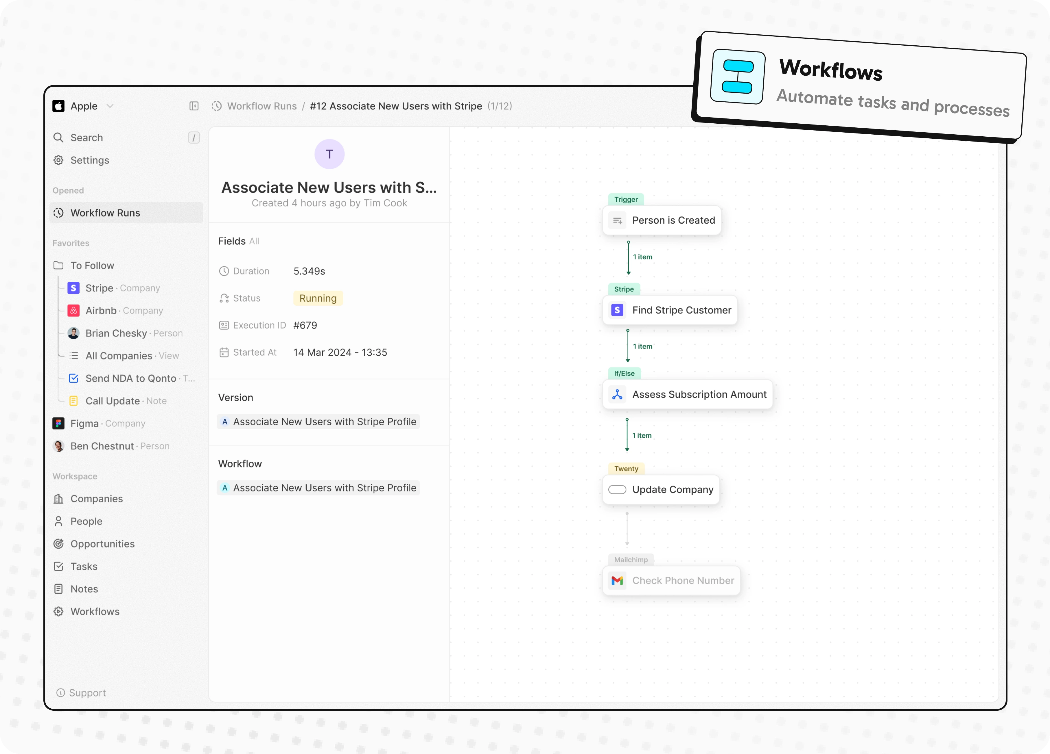 Workflows: automate tasks and processes across your CRM