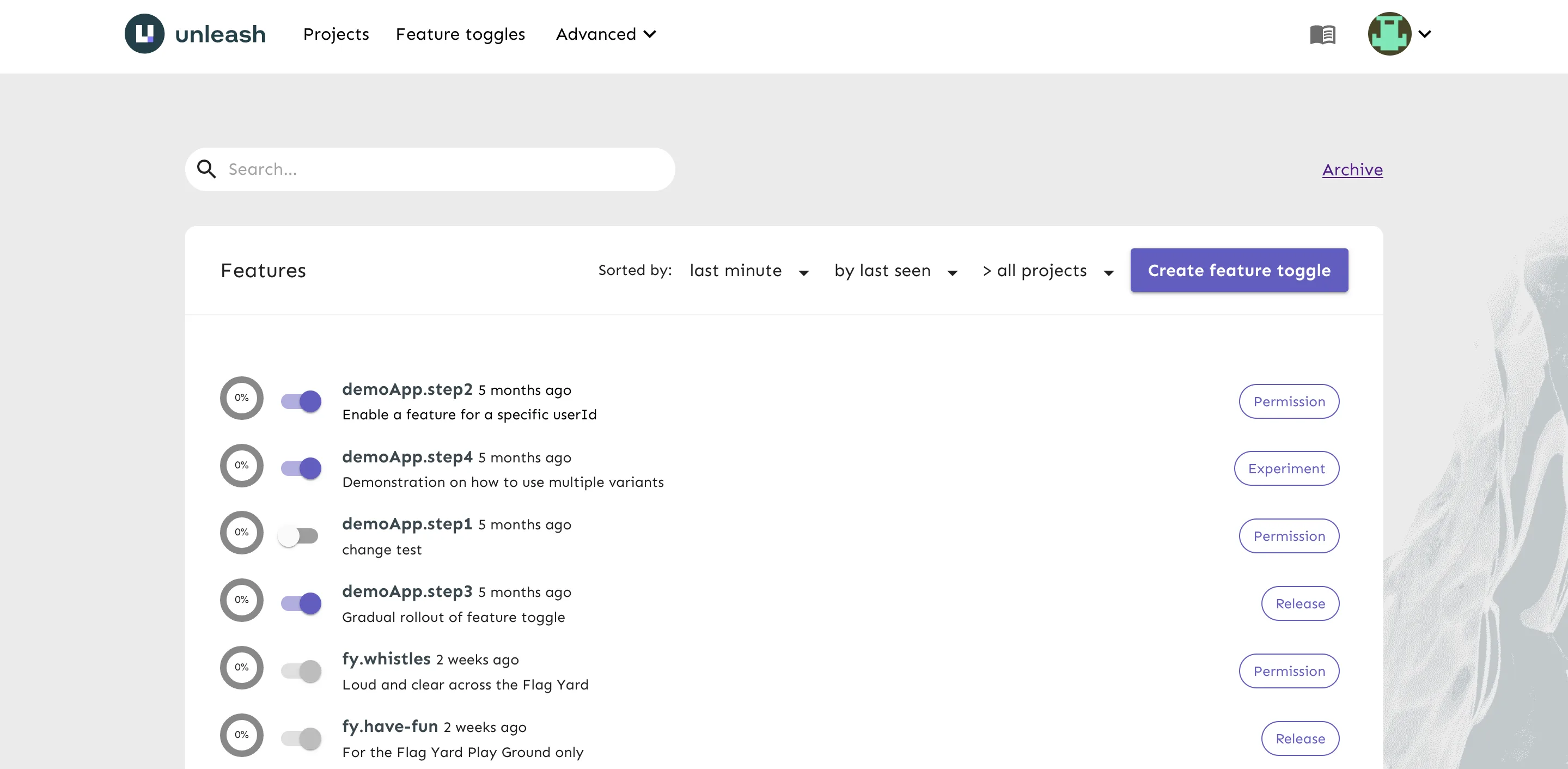 Manage feature flags and activation strategies from one dashboard