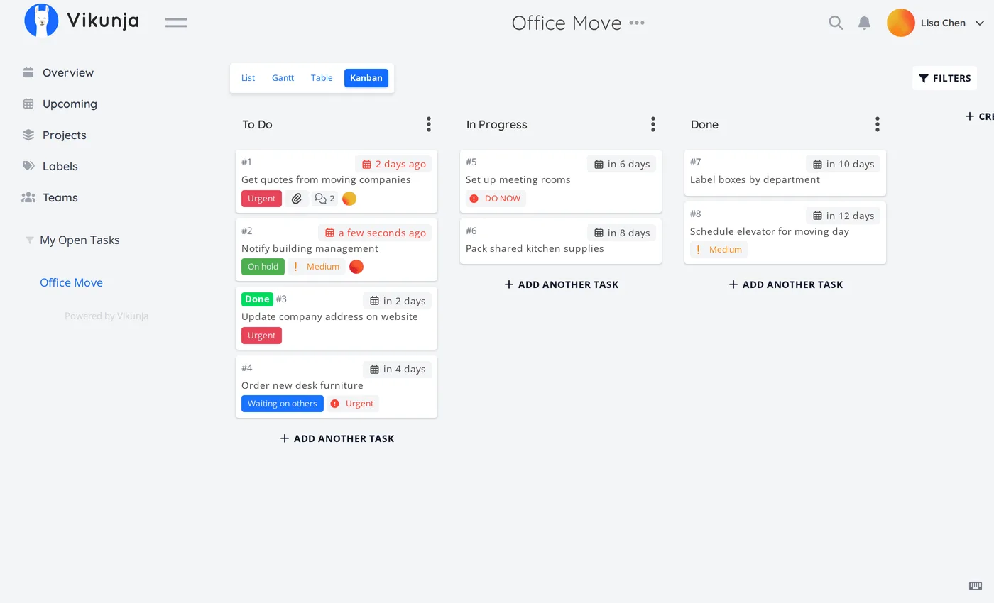 Track work across a kanban board