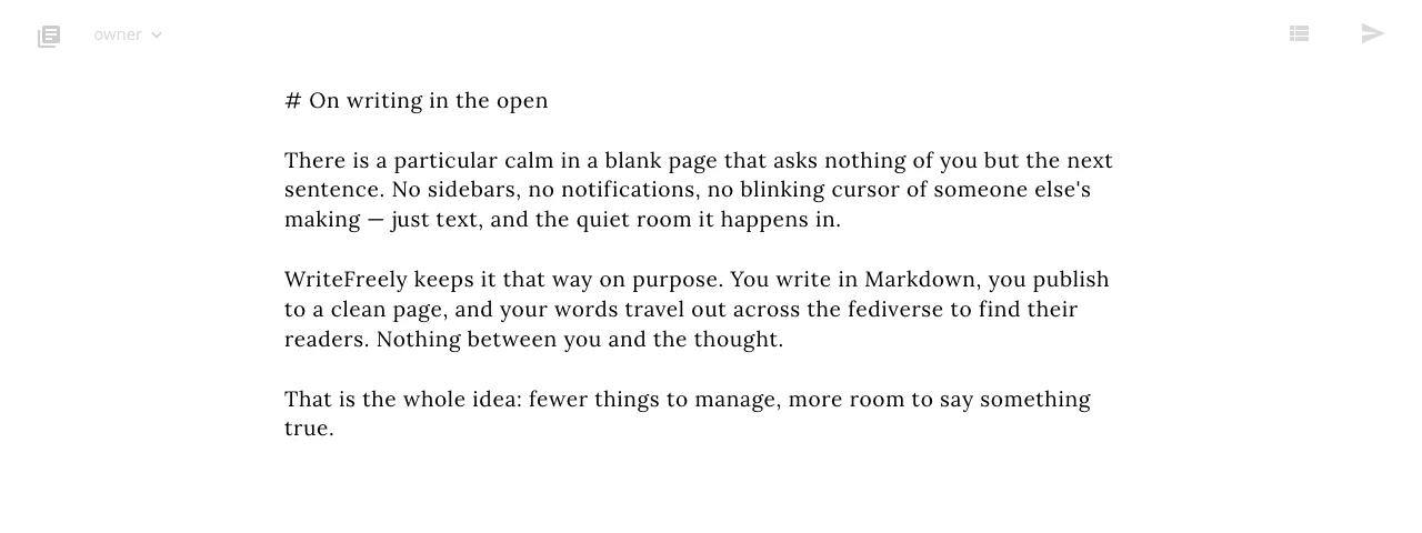 The distraction-free Markdown editor