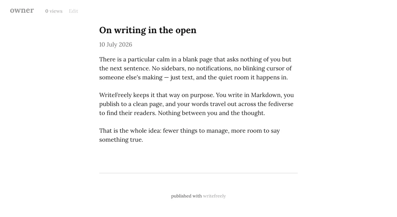A published blog with clean, reader-focused typography